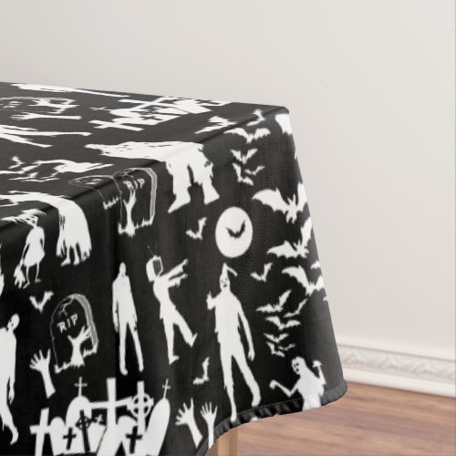 Zombie Collage Halloween Tablecloth