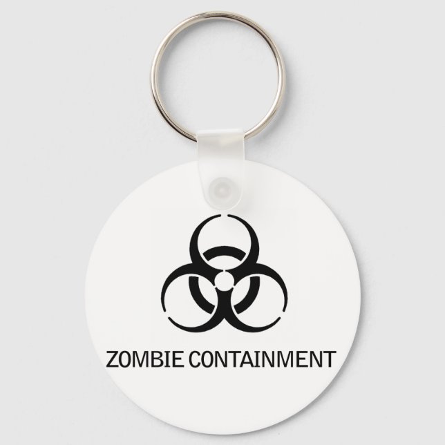 Zombie Containment Keychain (Front)