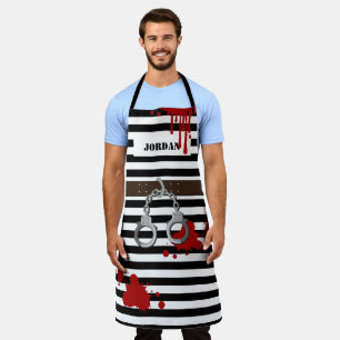 Zombie Convict Prison Inmate Costume Apron