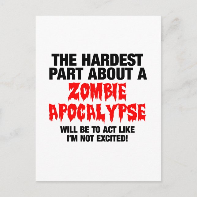 Zombie Cool Design Postcard (Front)