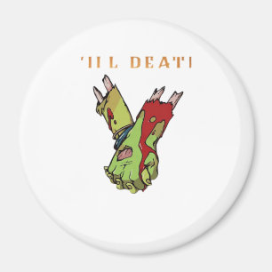 Zombie Couple Till Death Do Us Part Classic Style Magnet