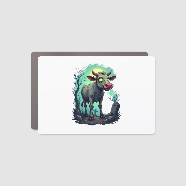 Zombie Cow Apocalypse Car Magnet (Front)