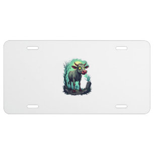 Zombie Cow Apocalypse License Plate