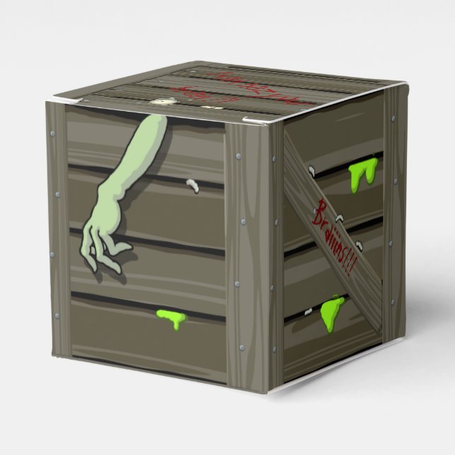 Zombie Crate Favor Boxes (Front Side)