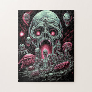 Zombie Creatures Sci-fi Horror Art Jigsaw Puzzle