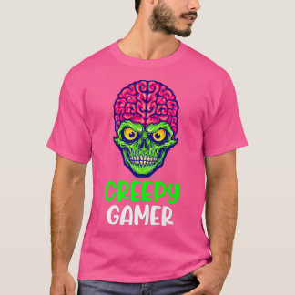 Zombie Creepy Gamer Halloween Video Game Skeleton T-Shirt