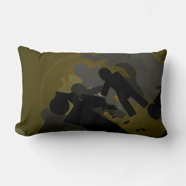Zombie Crossing Lumbar Pillow (Front)