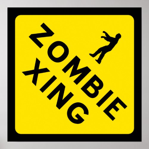 Zombie Crossing Poster