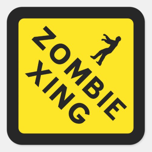 Zombie Crossing Sticker