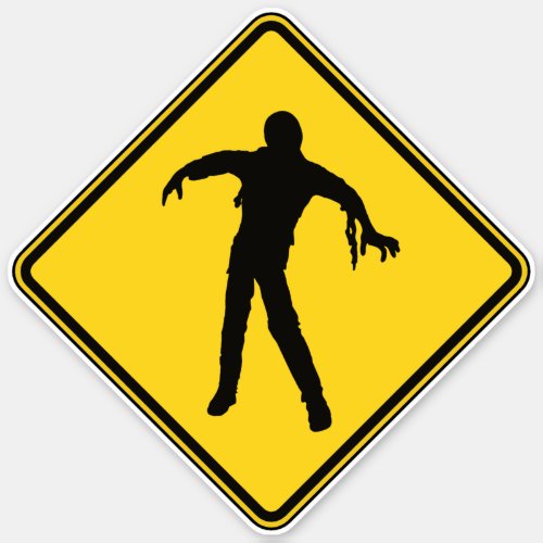Zombie Crossing Sticker
