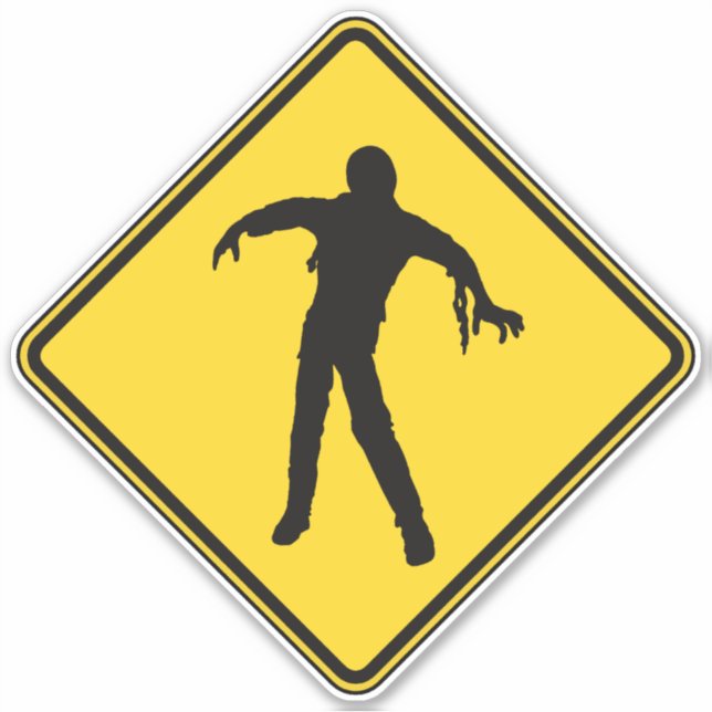 Zombie Crossing Sticker (Front)