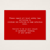 zombie culling permit (Back)