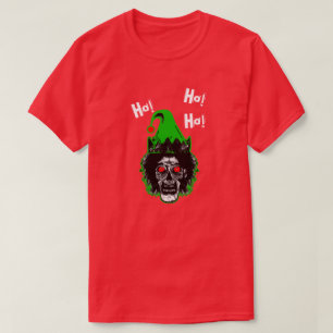 Zombie - Curved Hat Ho! Ho! Ho! T-Shirt