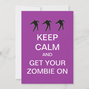 Zombie Custom Halloween Party Invitations