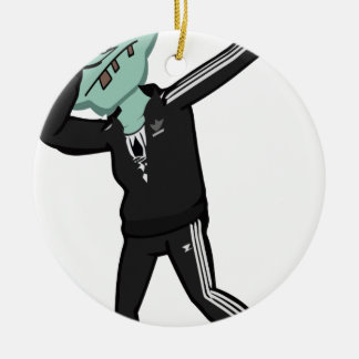zombie dab ceramic ornament