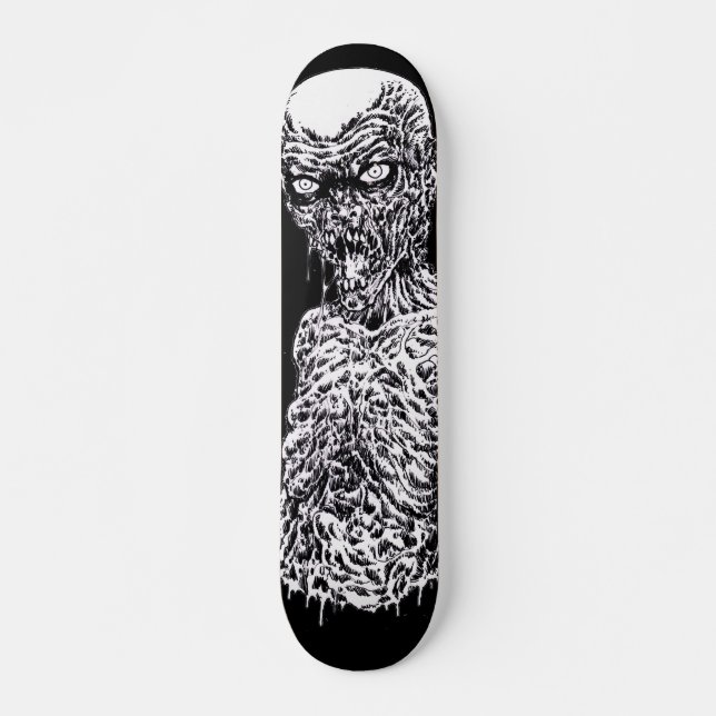 Zombie Death Metal Black And White Art Deck (Front)