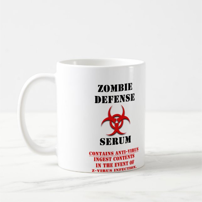 Zombie Defense Serum Mug (Left)