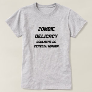 Zombie Delicacy Human brain with bacon and apples T-Shirt