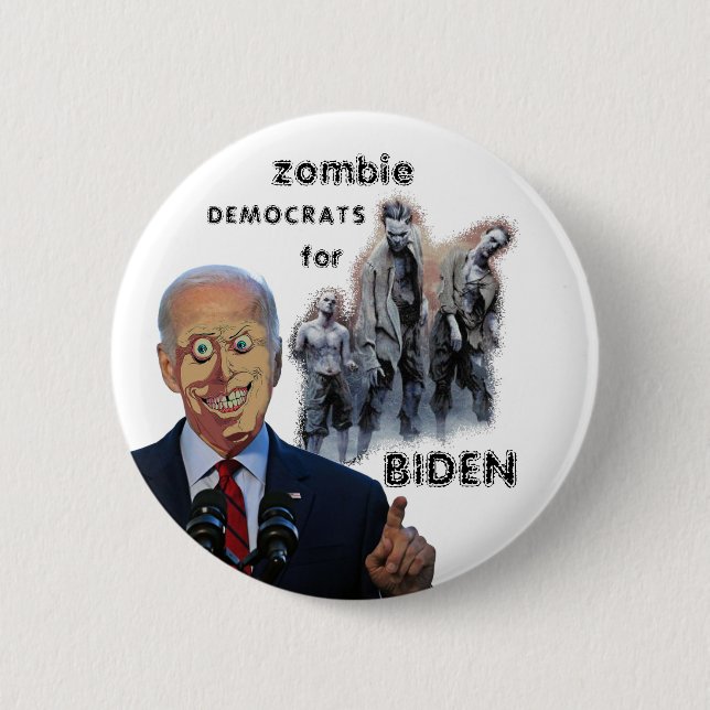 zombie Democrats for Biden Button (Front)