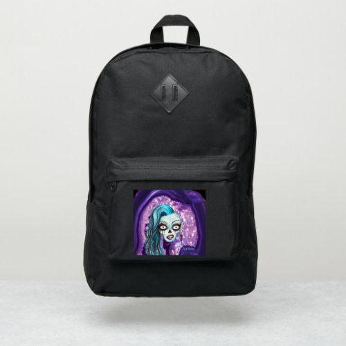 Zombie Design in Green  Purple Port Authority Backpack