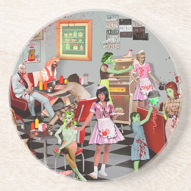 Zombie Diner Coaster (Front)