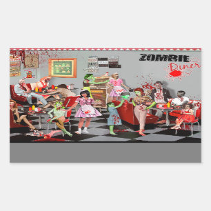 Zombie Diner Rectangular Sticker