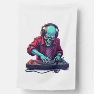Zombie DJ � Music Festival Halloween Tee House Flag