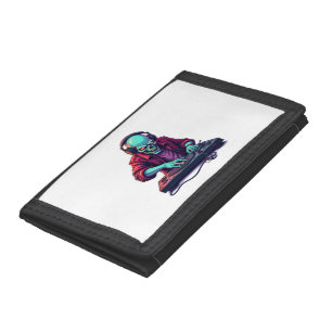 Zombie DJ – Music Festival Halloween Tee Trifold Wallet