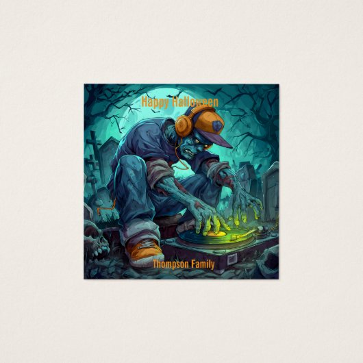 Zombie DJ Rave Halloween Party Vibes (Front)