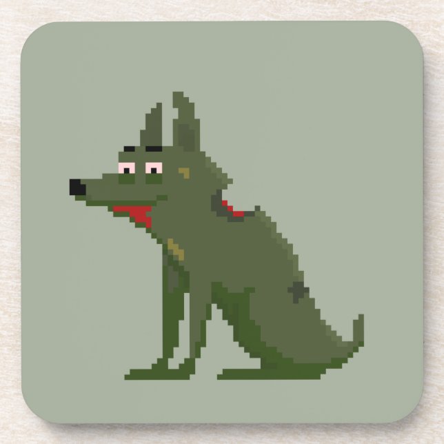 Zombie Dog Beverage Coaster (Front)