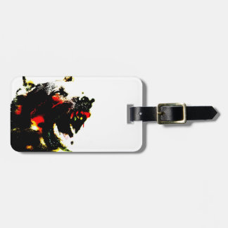 Zombie Dog Luggage Tag w/ leather strap