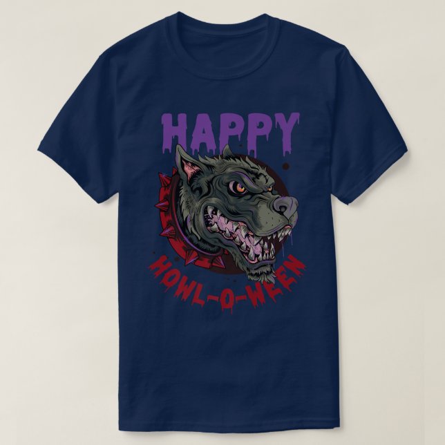 Zombie Dog on Halloween Dog Parade or or Howloween T-Shirt (Design Front)