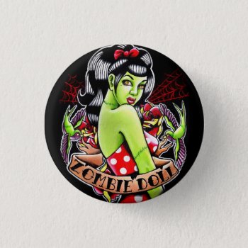 Zombie Doll Pin Up Girl Tattoo Flash by NeverDieArt at Zazzle