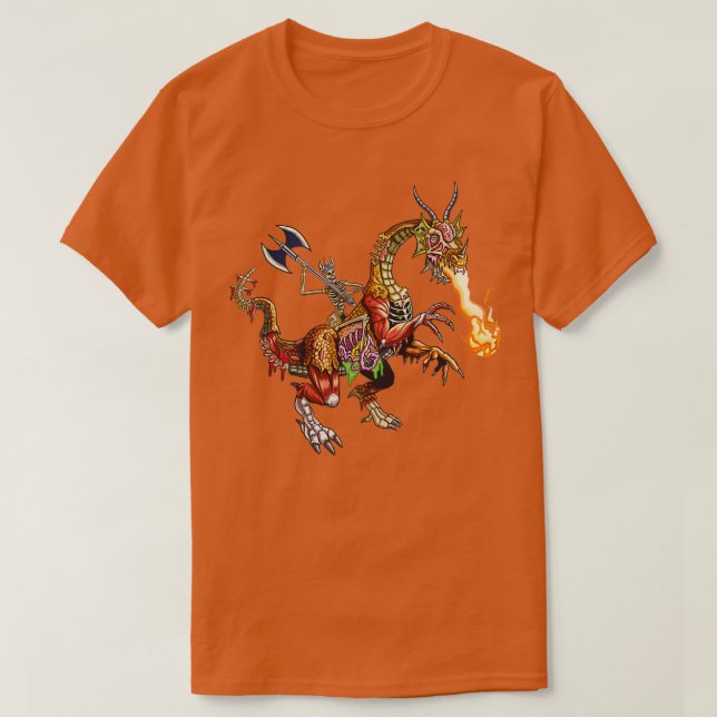 Zombie Dragon Rider T-Shirt (Design Front)