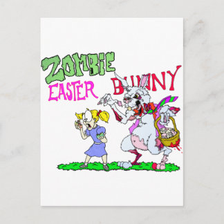 Zombie Easter Bunny Holiday Postcard