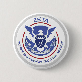 Zombie Emergency Tactical Agency Badge Button