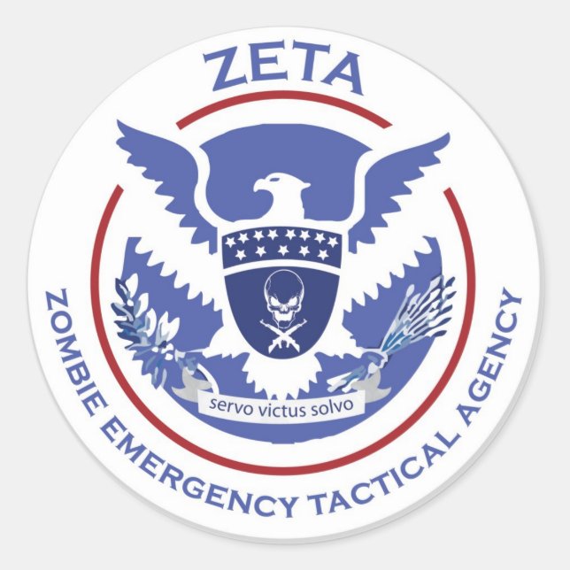 Zombie Emergency Tactical Agency Sticker (Front)