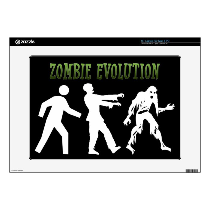 Zombie Evolution 15" Laptop Decal