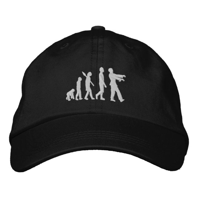 Zombie Evolution Embroidered Baseball Hat (Front)