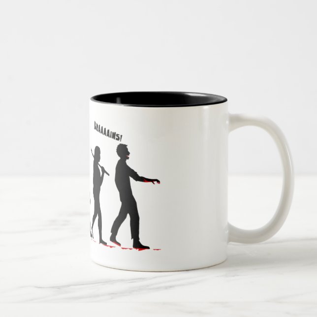 Zombie Evolution Two-Tone Coffee Mug (Right)