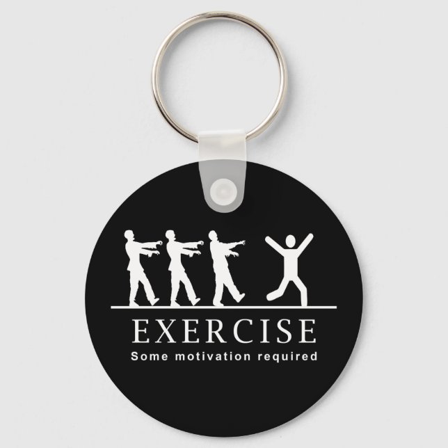 Zombie Exercise Keychain (Front)
