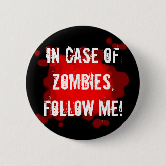 Zombie Expert (black) Pinback Button
