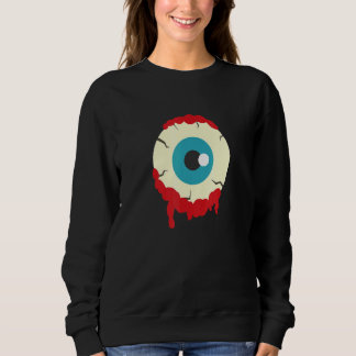 Zombie Eyeball Spooky Halloween Scary Zombies Men Sweatshirt