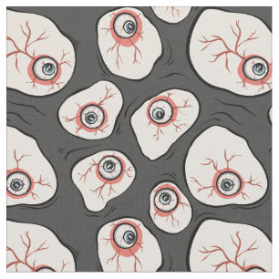 Zombie eyes bloody Halloween Fabric