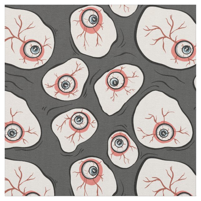 Zombie eyes bloody Halloween  Fabric (Close Up)