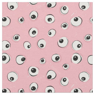 Zombie eyes Halloween funny faces  Fabric