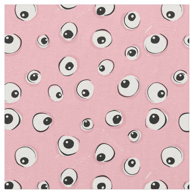 Zombie eyes Halloween funny faces  Fabric (Close Up)
