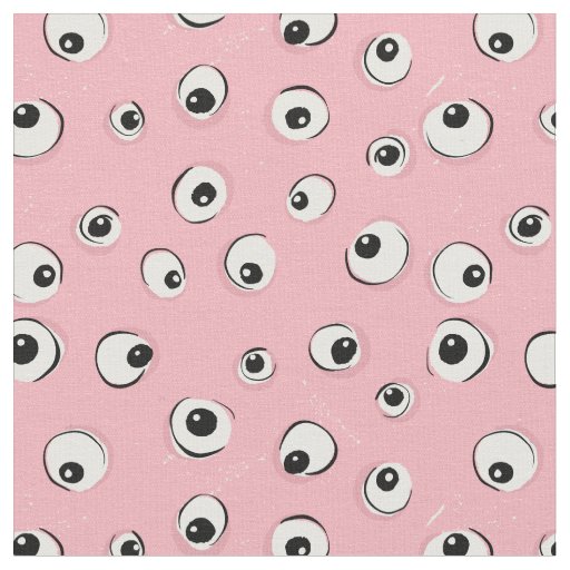 Zombie eyes Halloween print Fabric
