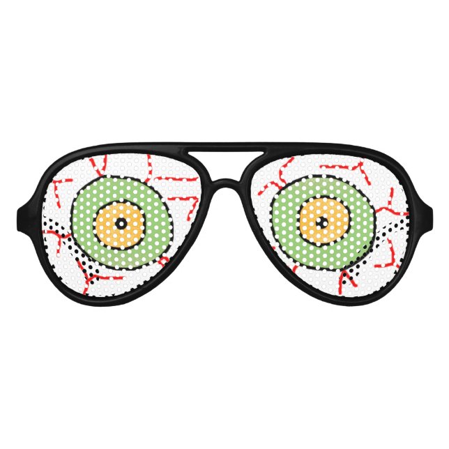 Zombie Eyes Party Aviator Sunglasses (Front)