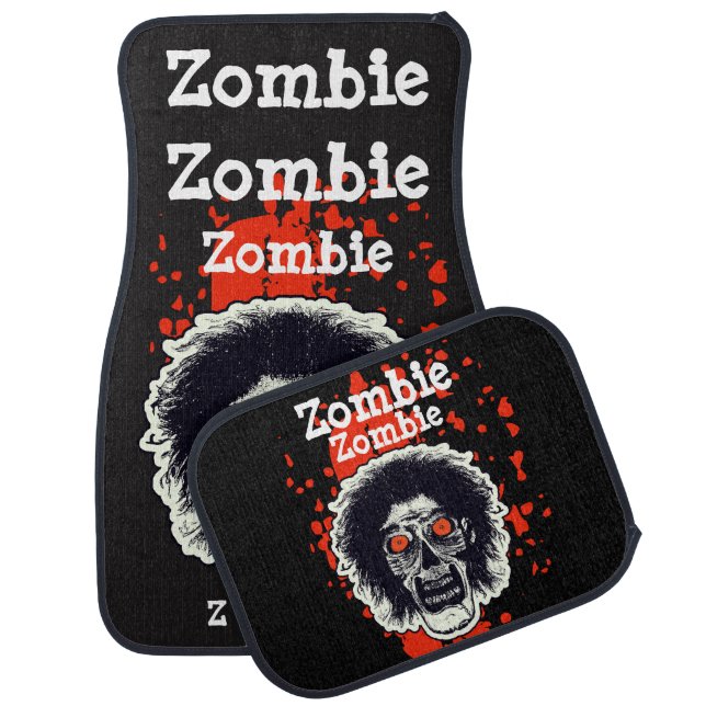 Zombie Face Car Floor Mat (Set)